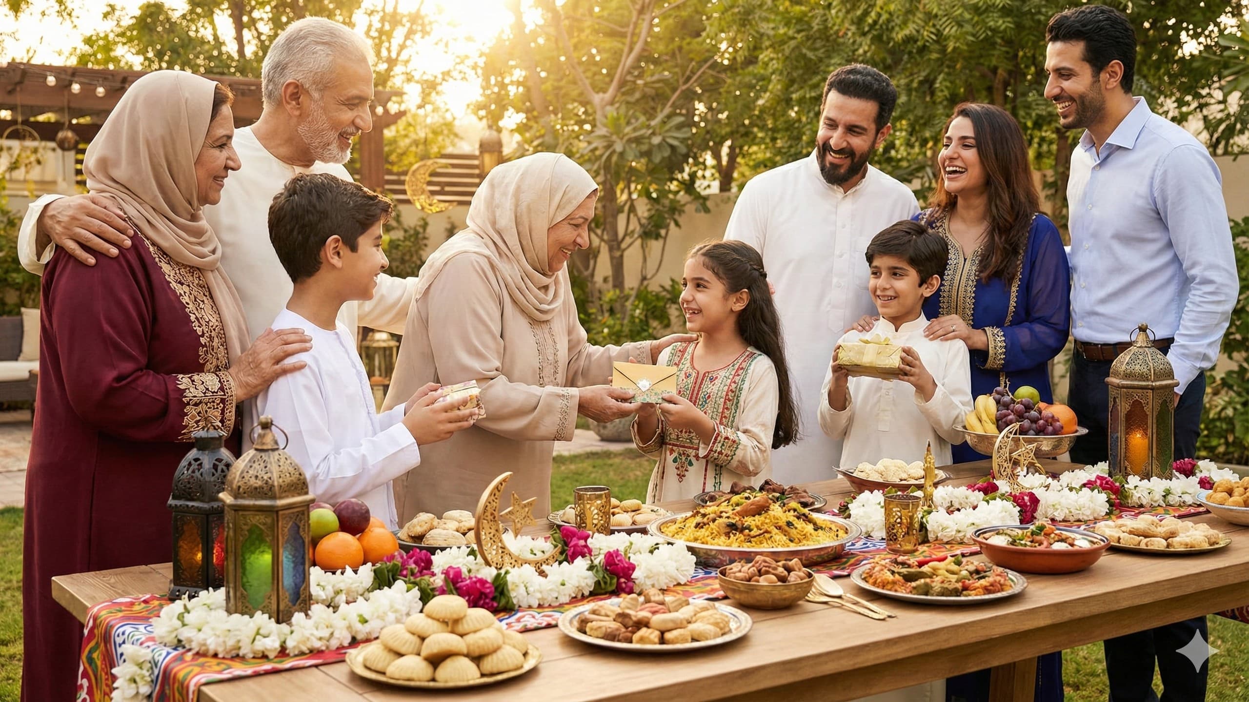 Joyful Eid celebration with family and community