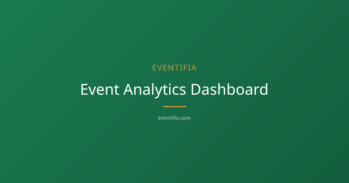Event Analytics Dashboard | Eventifia — Real-Time Insights